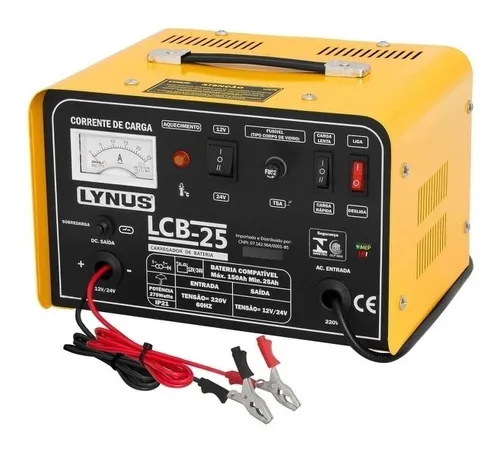 Carregador De Baterias 12v E 24v Lynus Lcb-25